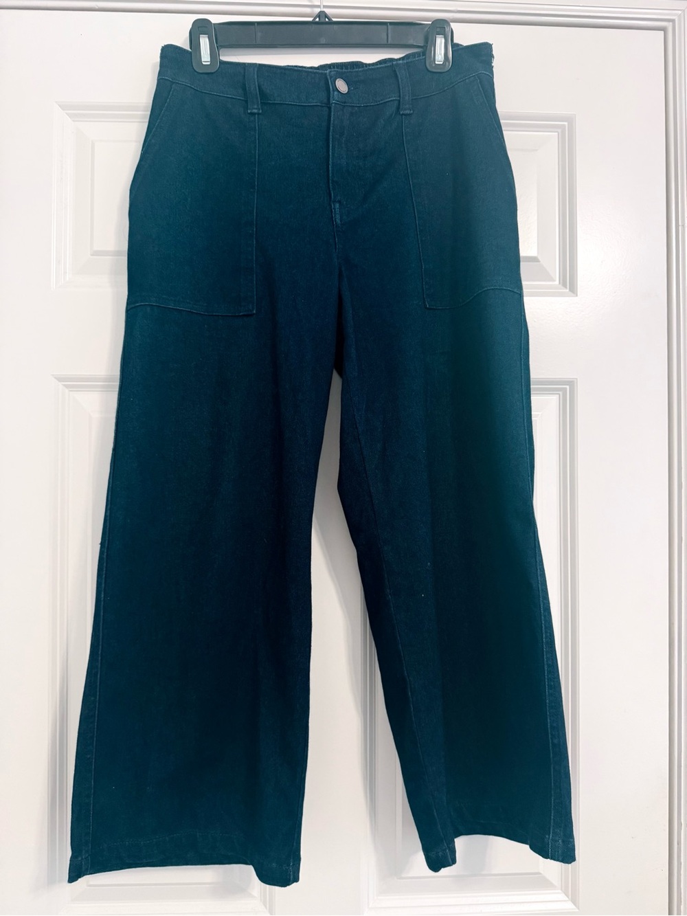 Liverpool Wide Leg Cargo Indigo Jean. Sz 8. - Picture 2 of 8